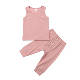 Solid Top + Pants Set